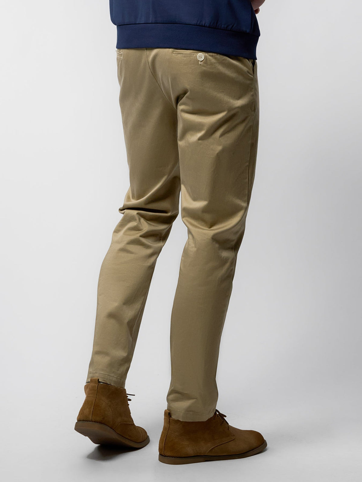 Cotton Sateen Chino Pants Stretch Work Travel