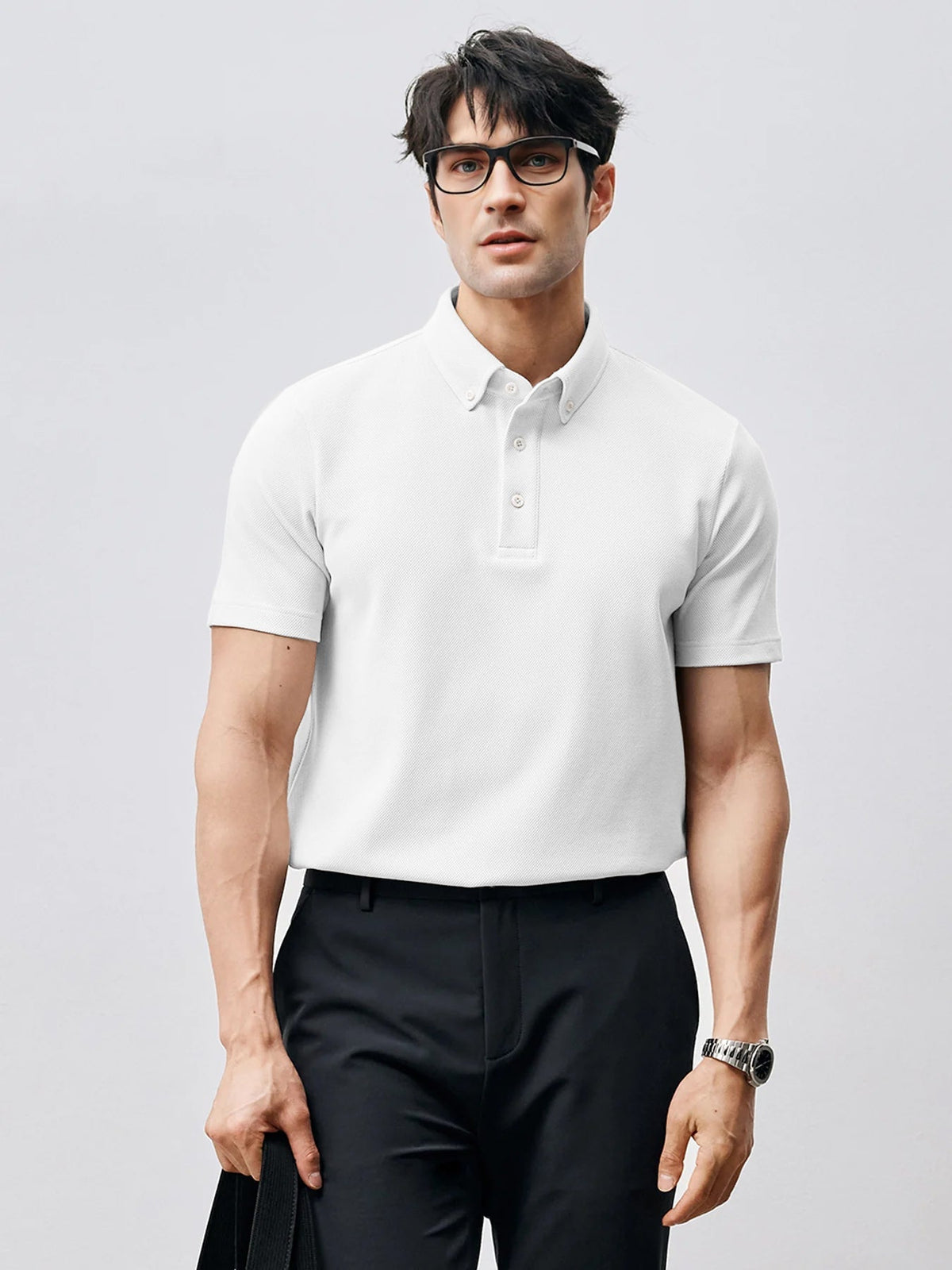 BreezeLuxe Breathable Piqué Short Sleeve Polo