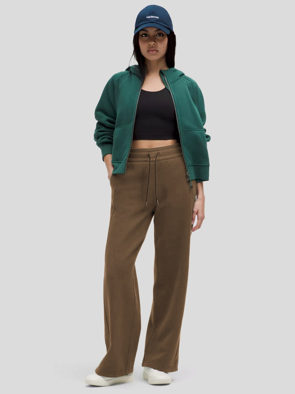 Modal Blend Mid-Rise Wide Leg Pant