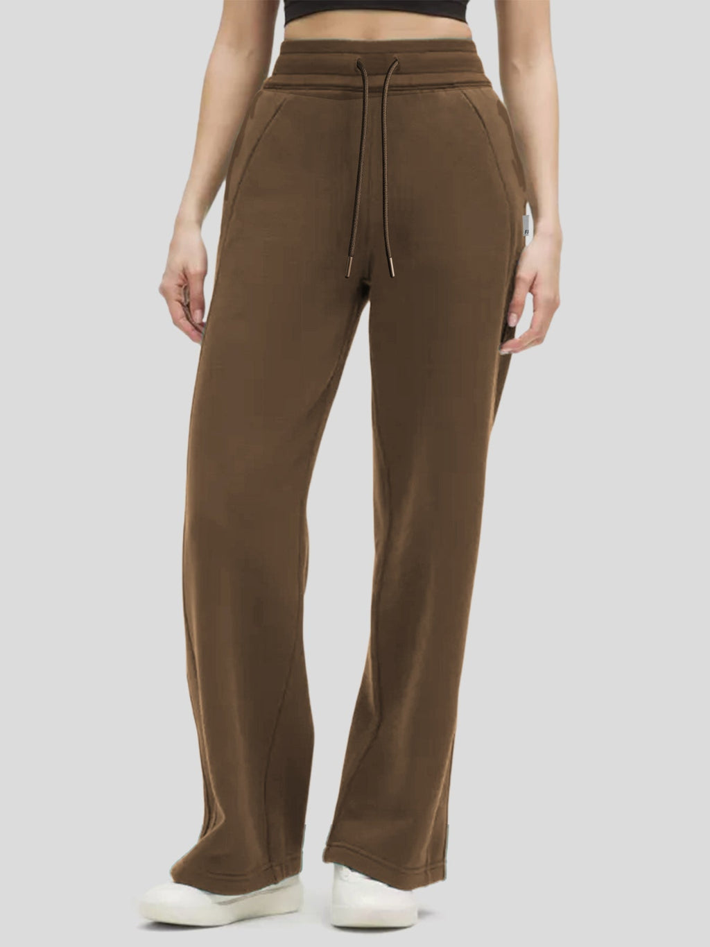 Modal Blend Mid-Rise Wide Leg Pant