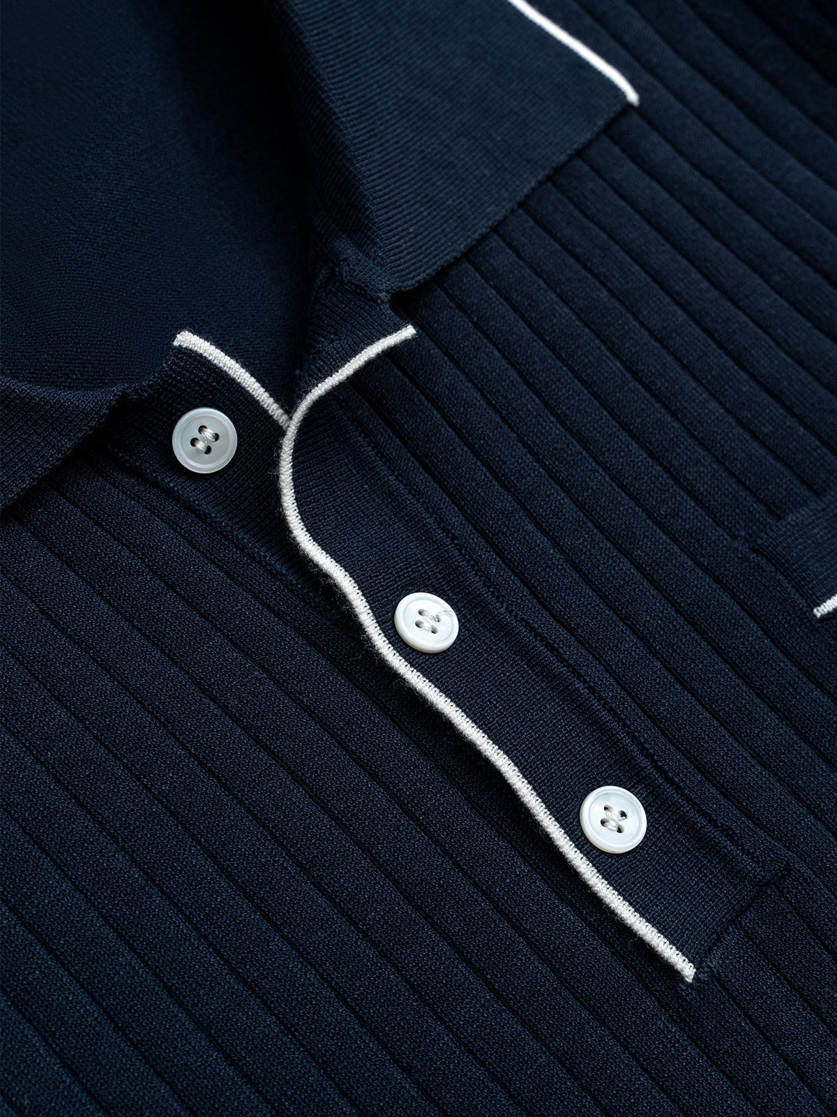 GentleKnit Contrast Color Short Sleeve Knitted Polo