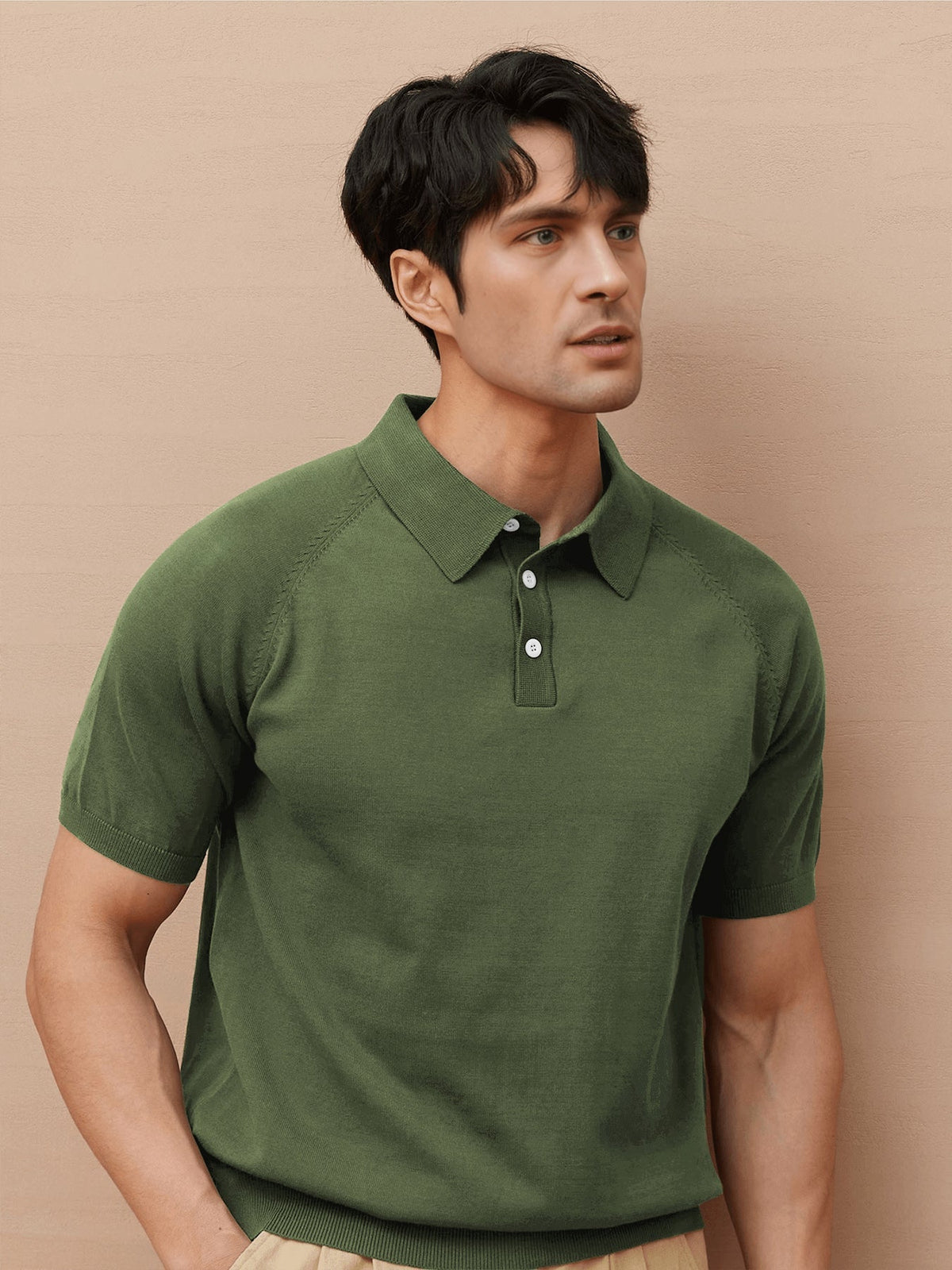 Gentle Knit Short Sleeve Knitted Polo