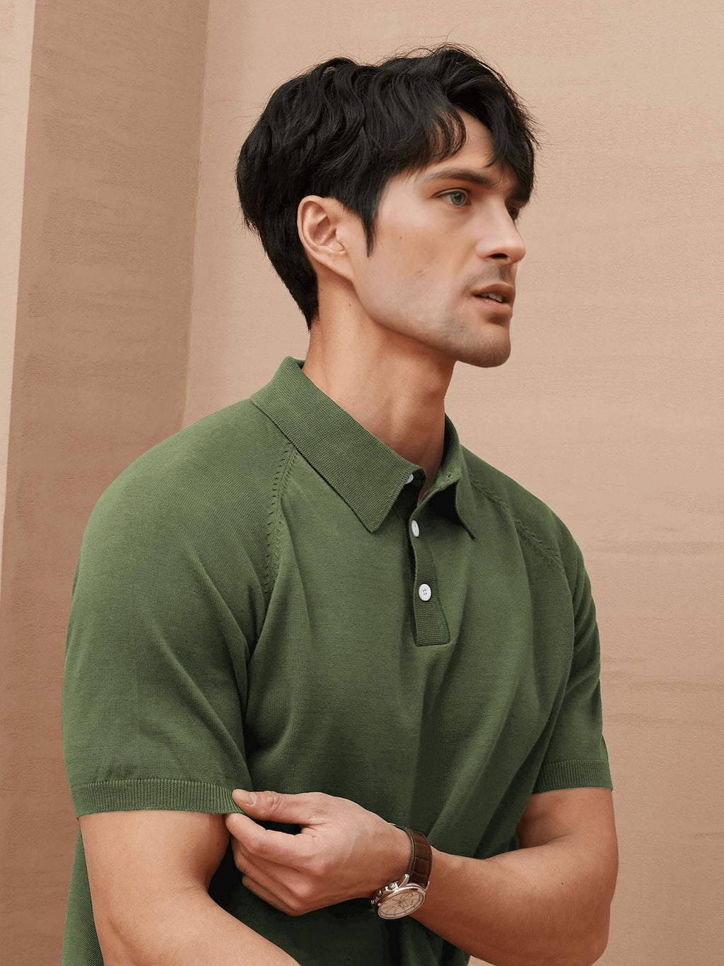 Gentle Knit Short Sleeve Knitted Polo