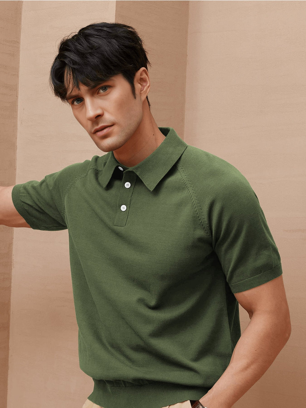 Gentle Knit Short Sleeve Knitted Polo