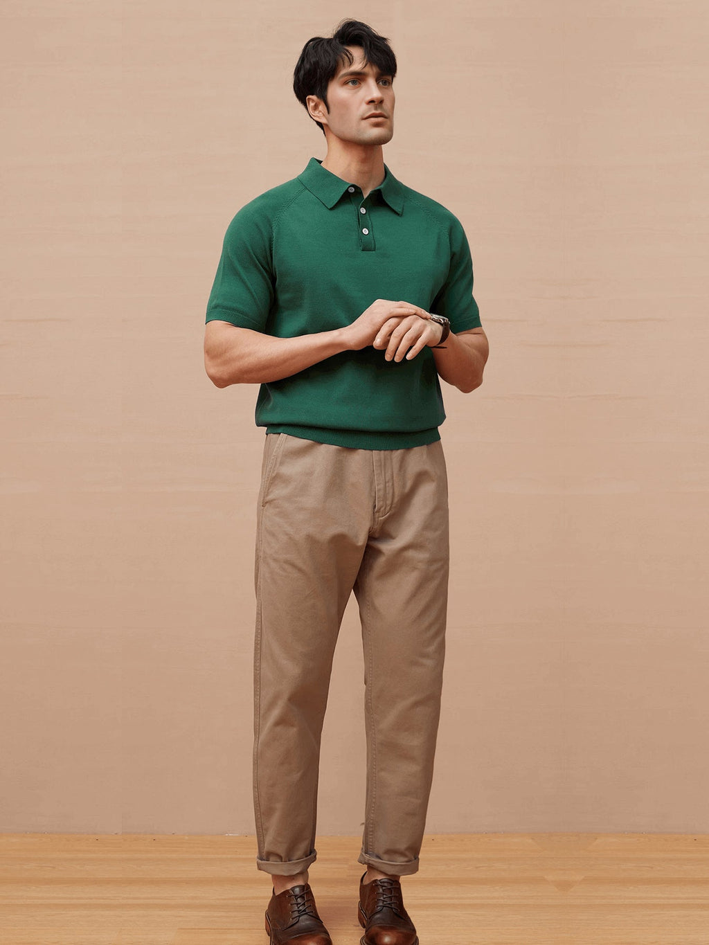 Gentle Knit Short Sleeve Knitted Polo