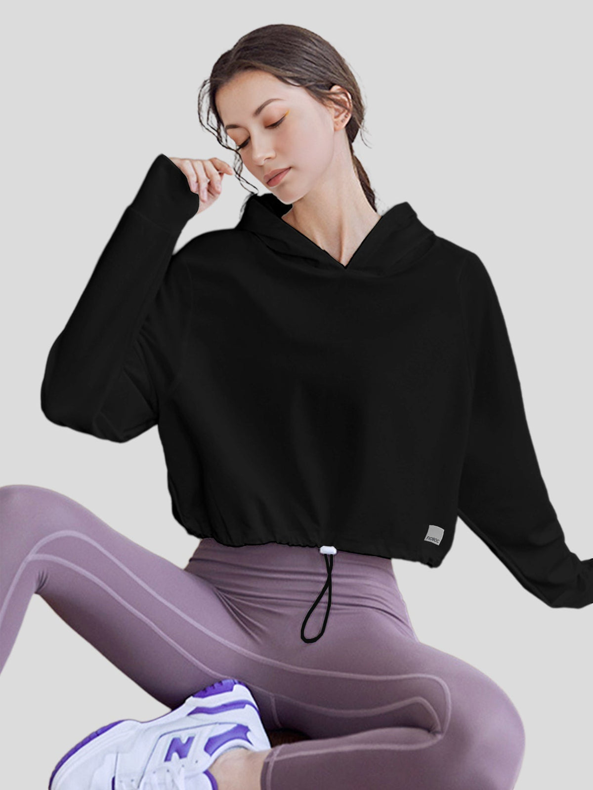 Women Modal Blend Hoodie And Wide Leg Pant Set