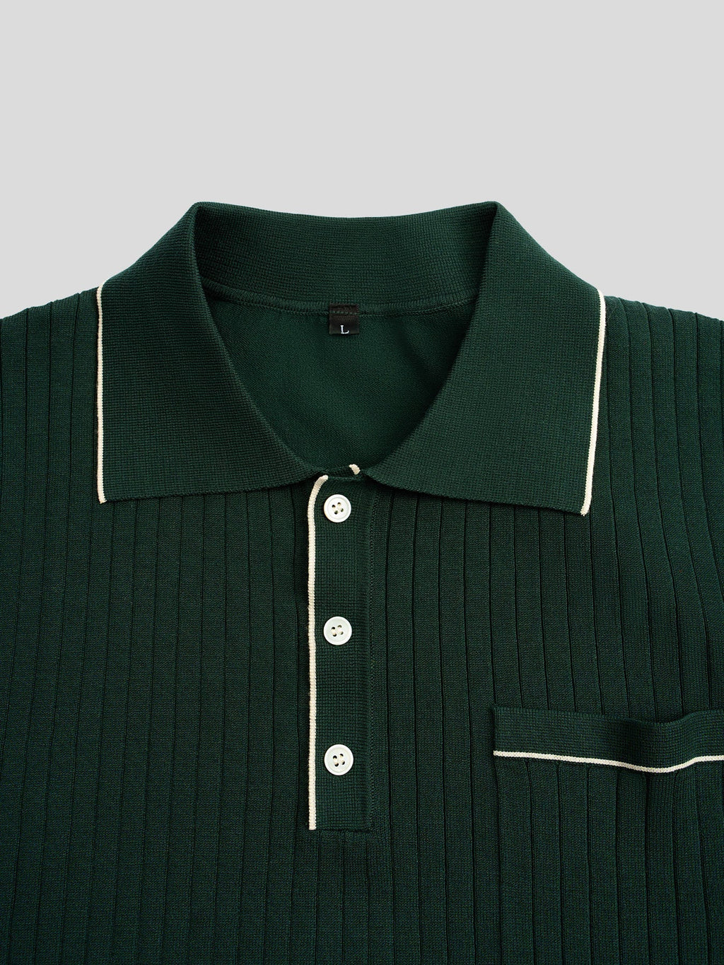 GentleKnit Contrast Color Short Sleeve Knitted Polo