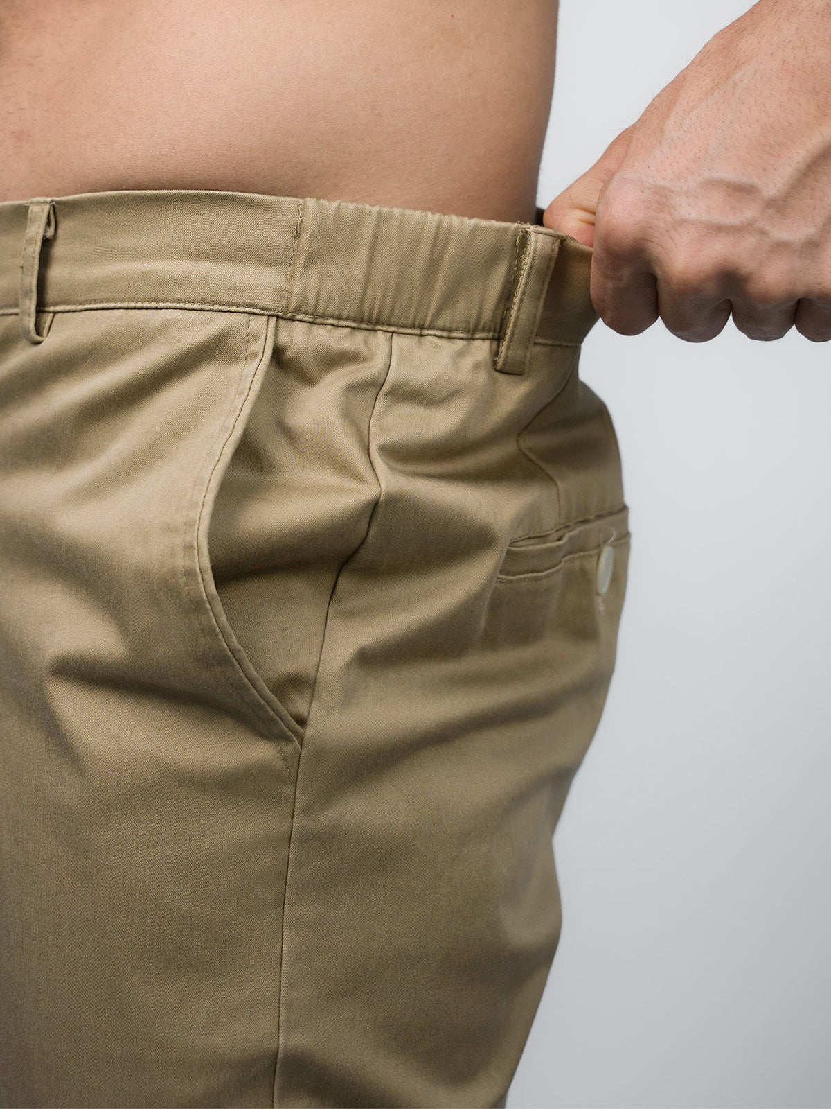 Cotton Sateen Chino Pants Stretch Work Travel