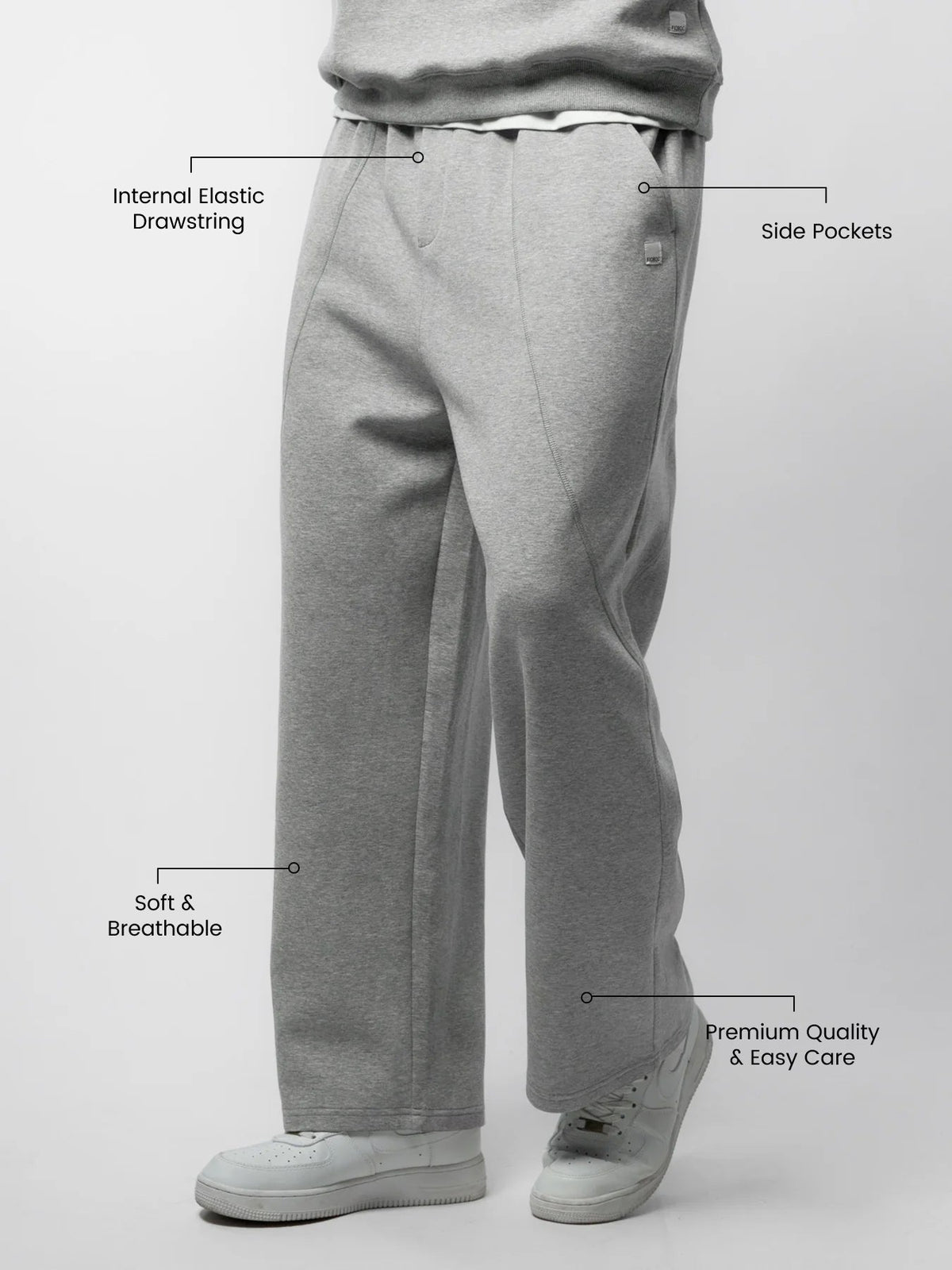 CozySpacer Fall Drawstring Wide Leg Pants Curved Design