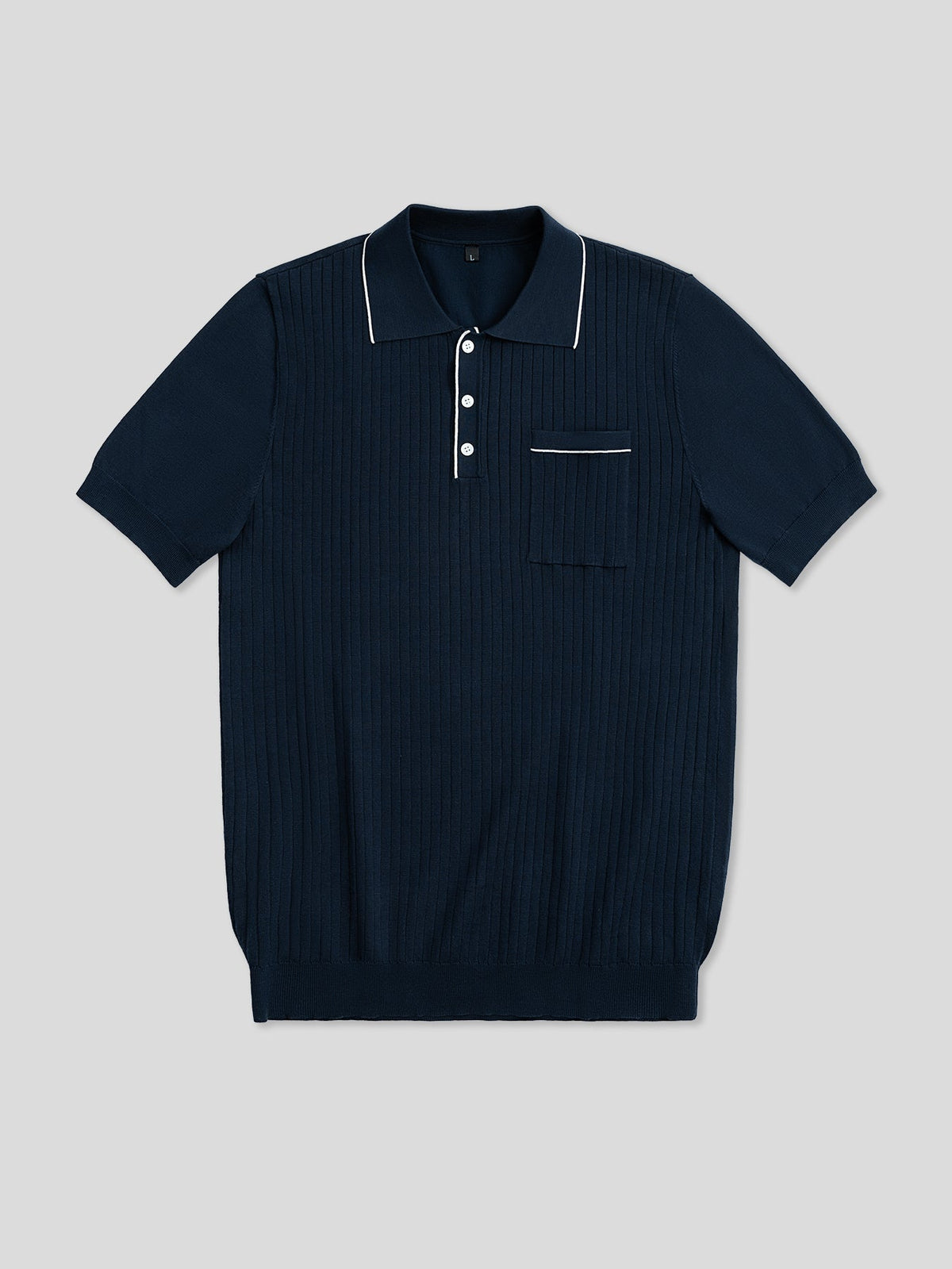 GentleKnit Contrast Color Short Sleeve Knitted Polo